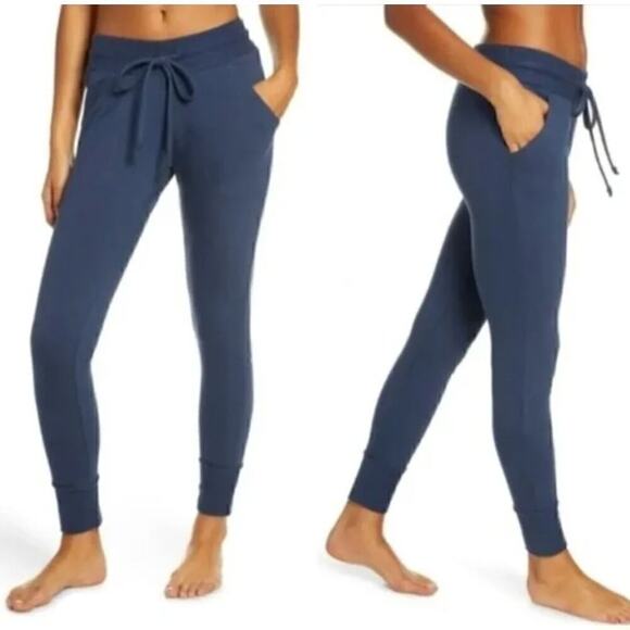 Free People Movement Drawstring Joggers Women's Blue Size Small Petite SP - Picture 1 of 3